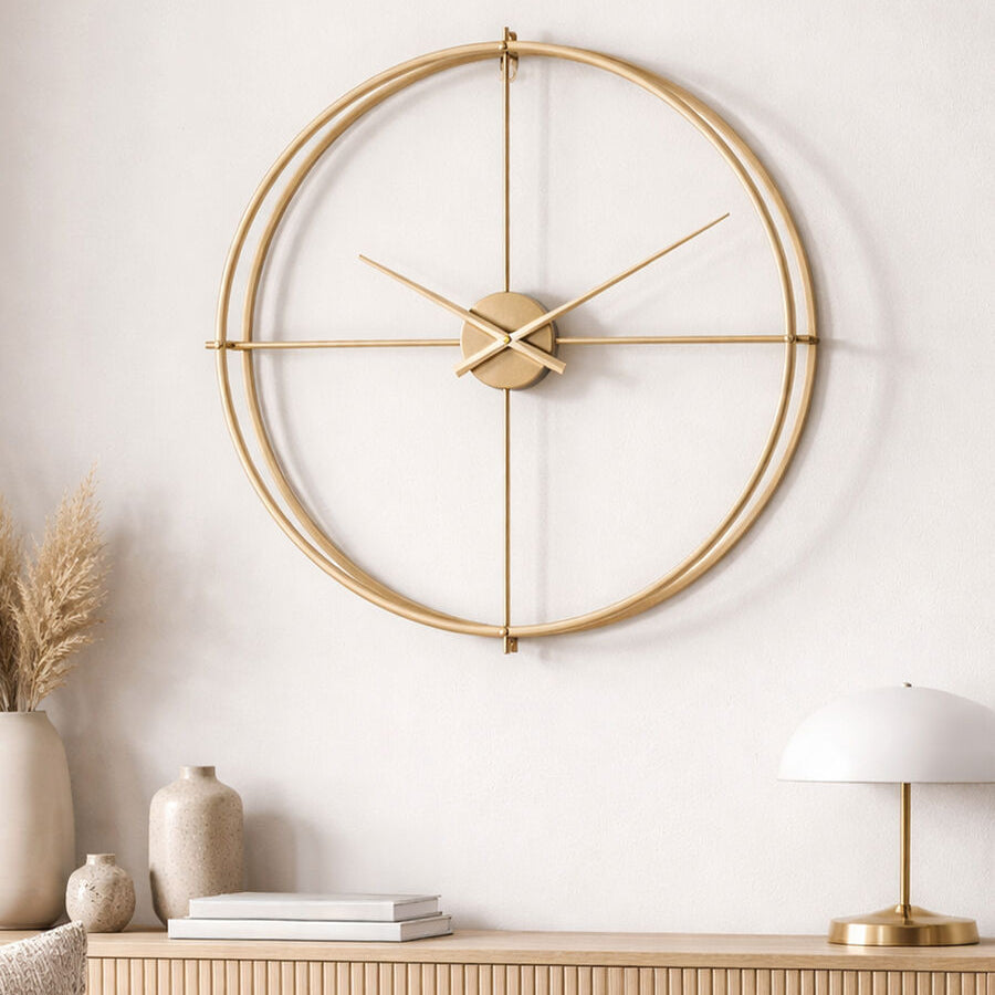 60cm Dia Large Gold Finish Wall Clock | Kent