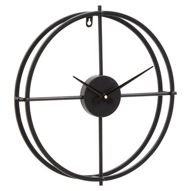40cm Dia Small Black Finish Wall Clock | Kent