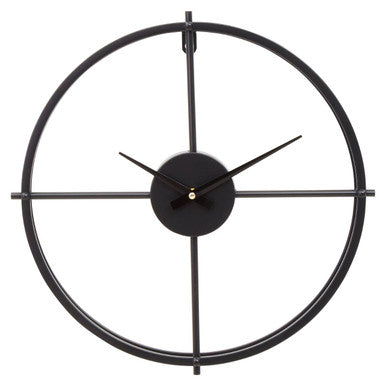 40cm Dia Small Black Finish Wall Clock | Kent