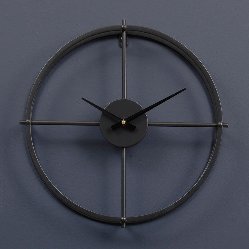 40cm Dia Small Black Finish Wall Clock | Kent