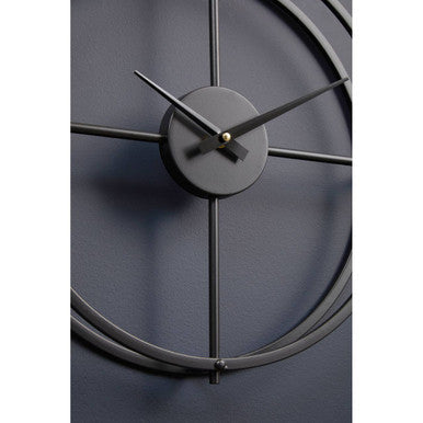 40cm Dia Small Black Finish Wall Clock | Kent