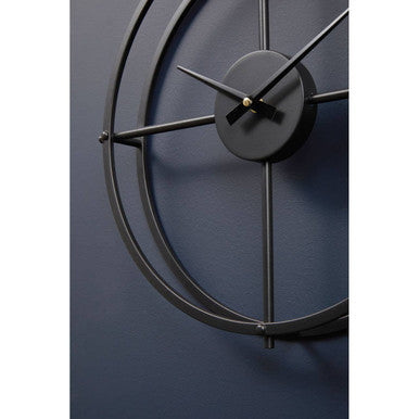 40cm Dia Small Black Finish Wall Clock | Kent