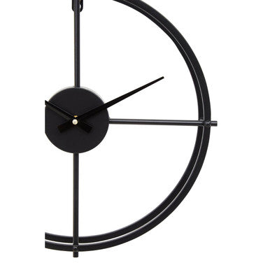 40cm Dia Small Black Finish Wall Clock | Kent