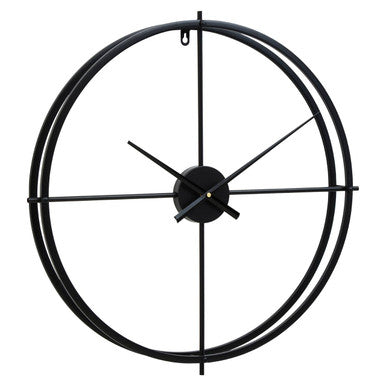 60cm Dia Large Black Finish Wall Clock | Kent