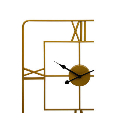 Small Gold Finish Square Wall Clock | Kent