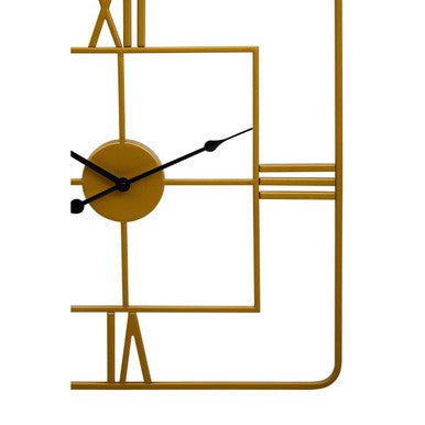 Small Gold Finish Square Wall Clock | Kent