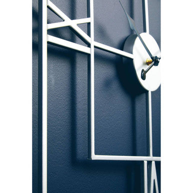 Large Silver Finish Square Wall Clock | Kent