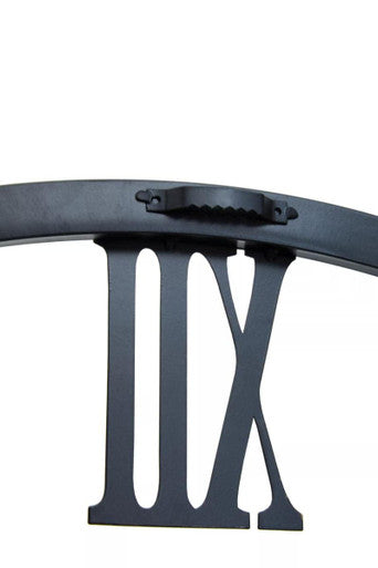 70cm Dia Round Black Metal Wall Clock | Kent