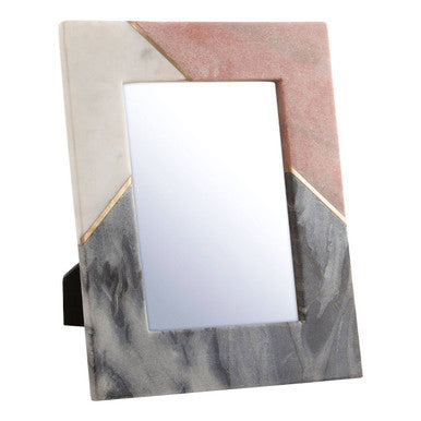 Large Tri Colour Marble 5In X 7In Photo Frame | Kira