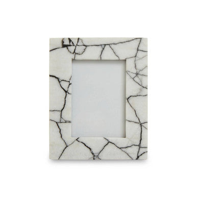 White and Black Marble 5In X 7In Large Photo Frame | Marmara