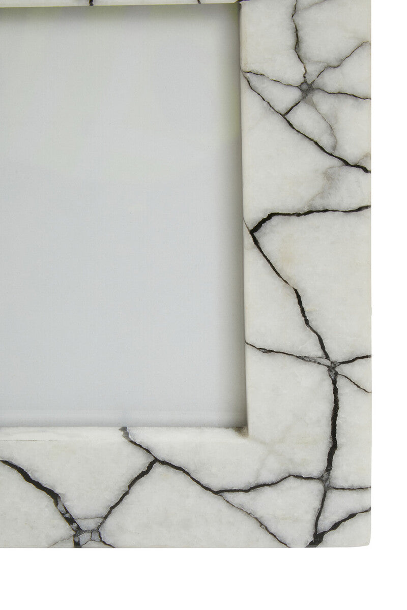 White and Black Marble 5In X 7In Large Photo Frame | Marmara