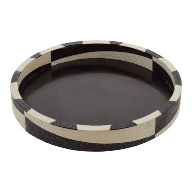 Black and White Round Tray | Ezra