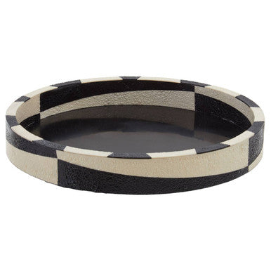 Black and White Round Tray | Ezra