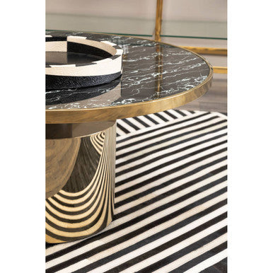 Black and White Round Tray | Ezra