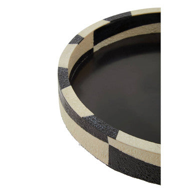 Black and White Round Tray | Ezra