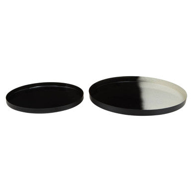 Set of Two Black and White Ombre Trays | Ramus