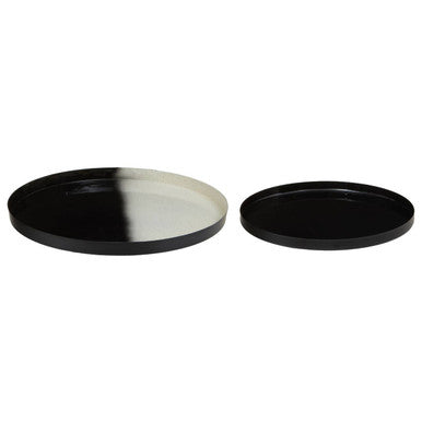 Set of Two Black and White Ombre Trays | Ramus