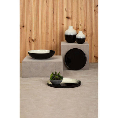 Set of Two Black and White Ombre Trays | Ramus