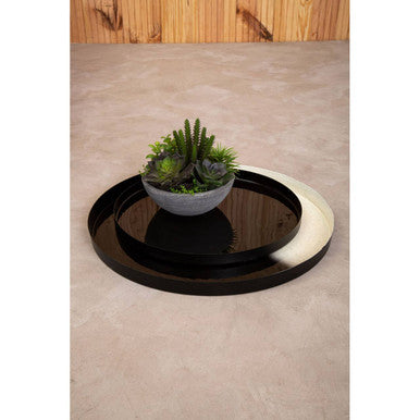 Set of Two Black and White Ombre Trays | Ramus