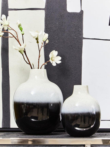 Small Black and White Ombre Vase | Ramus
