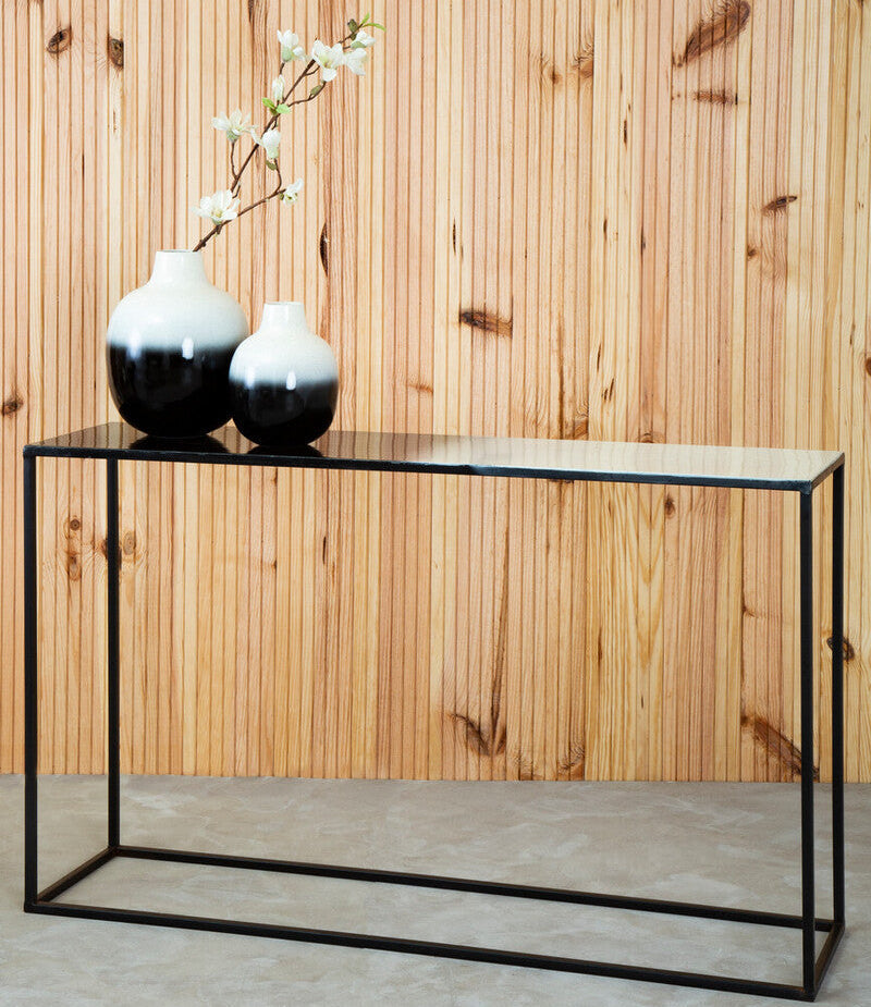 Ramus Black and White Ombre Finish Console Table