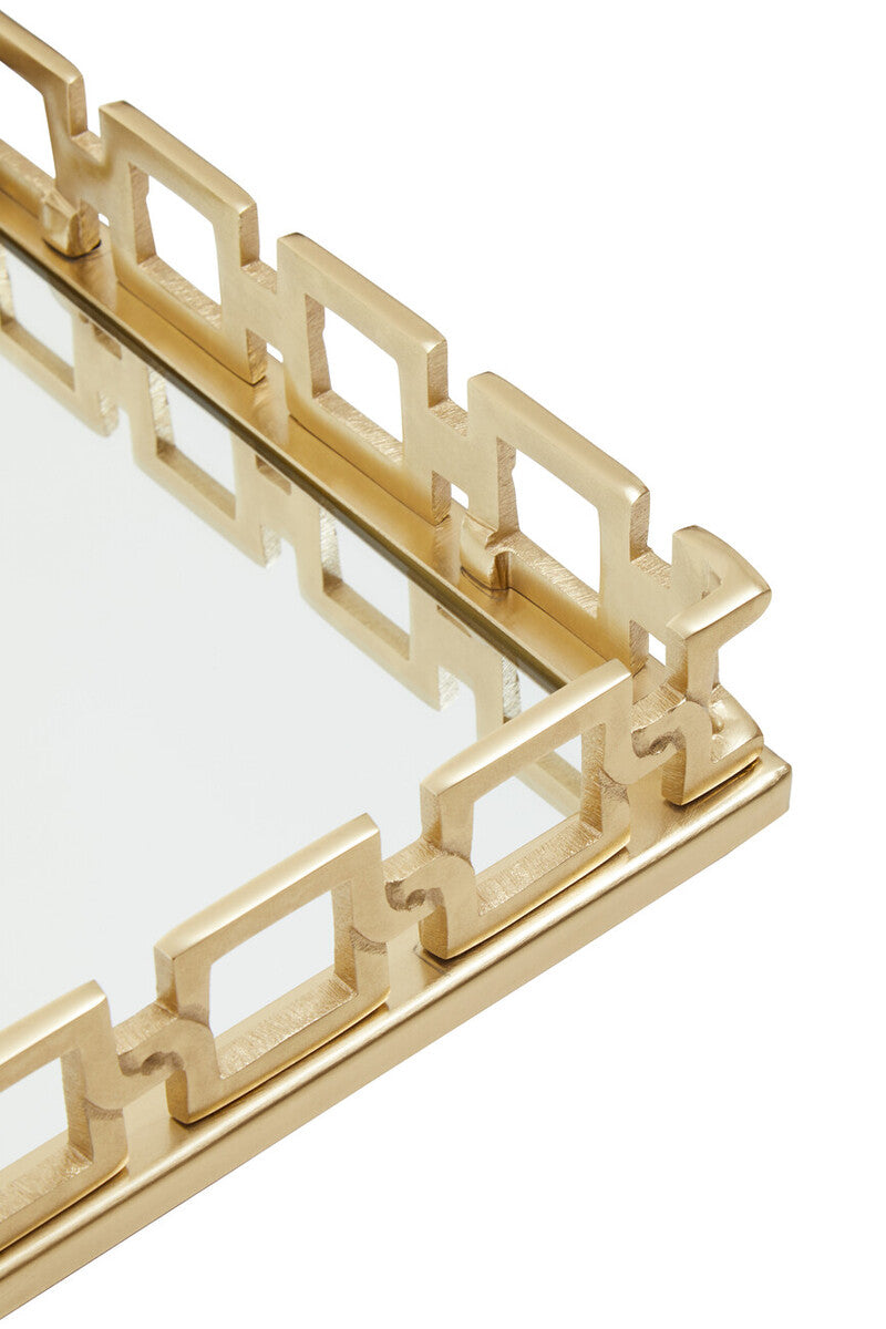 Square Gold Mirror Tray | Rhoda