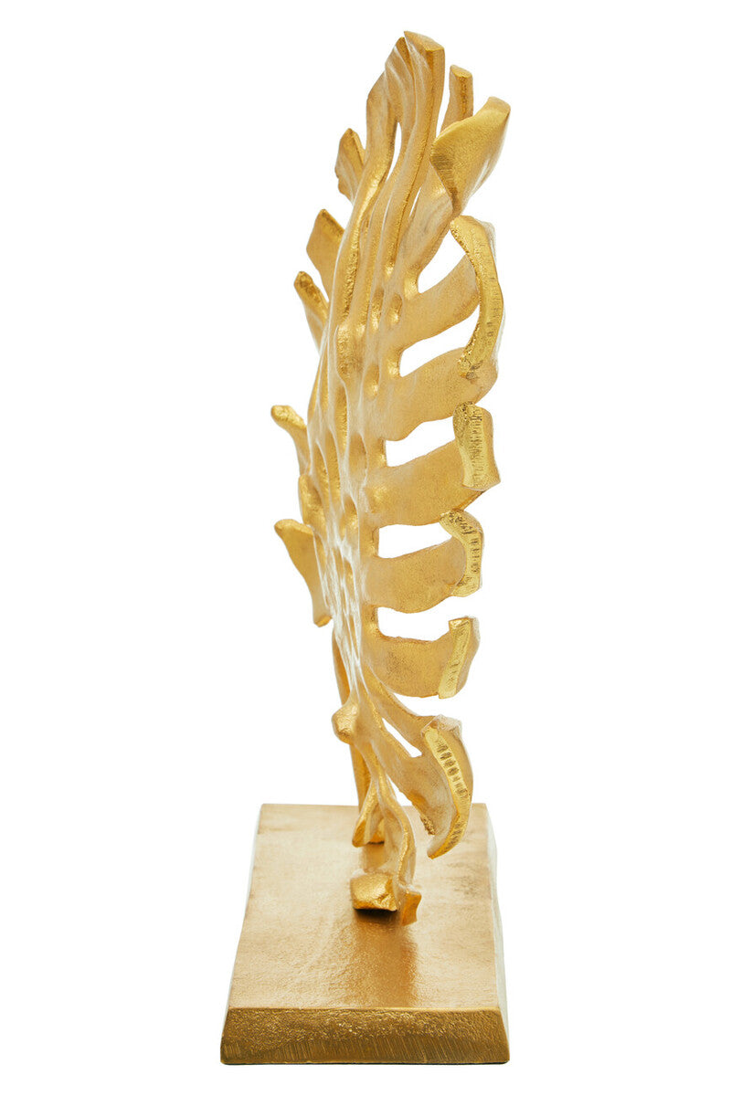 Lena Gold Finish Monstera Leaf Sculpture | Prato