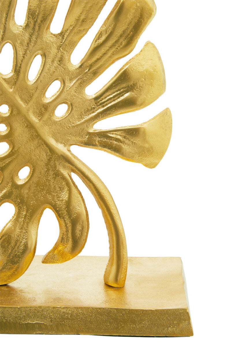 Lena Gold Finish Monstera Leaf Sculpture | Prato