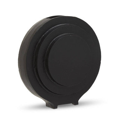 Round Matt Black Finish Vase | Hapax