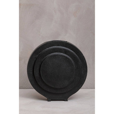 Round Matt Black Finish Vase | Hapax