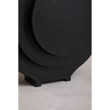Round Matt Black Finish Vase | Hapax
