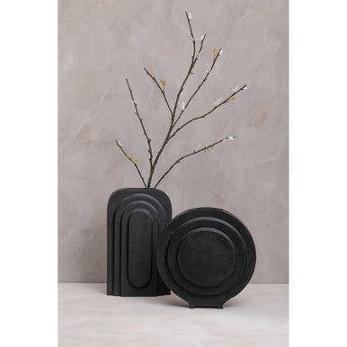 Round Matt Black Finish Vase | Hapax