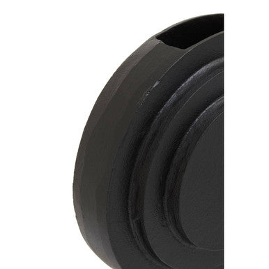 Round Matt Black Finish Vase | Hapax