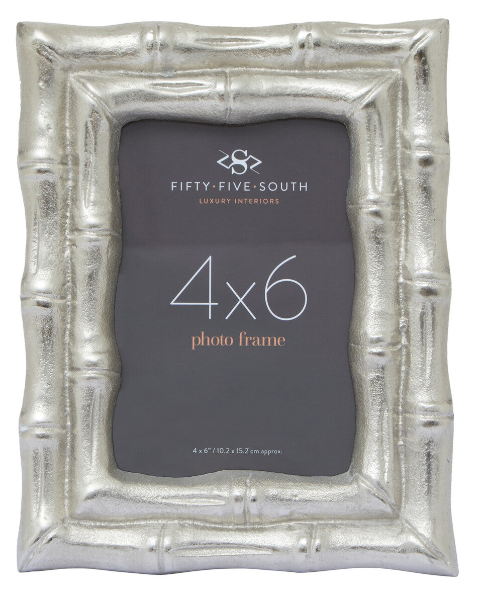 Silver Finish Bamboo Effect 4In X 6In Photo Frame | Hiba