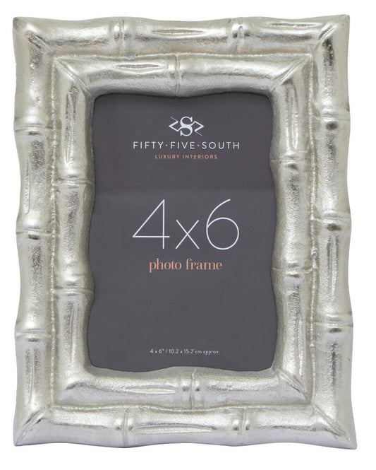 Silver Finish Bamboo Effect 4In X 6In Photo Frame | Hiba