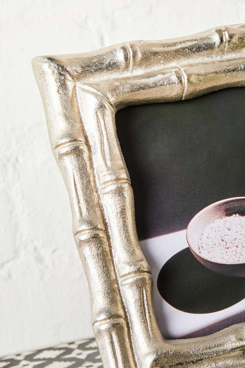 Silver Finish Bamboo Effect 4In X 6In Photo Frame | Hiba