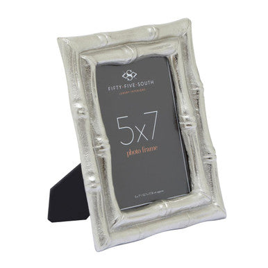 Silver Finish Bamboo Effect 5In x 7In Photo Frame | Hiba
