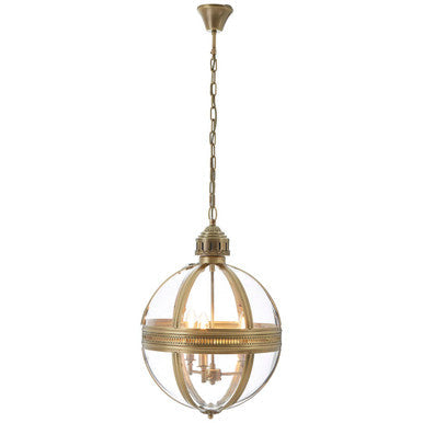 Brass Finish Orb Pendant Light | Hampstead