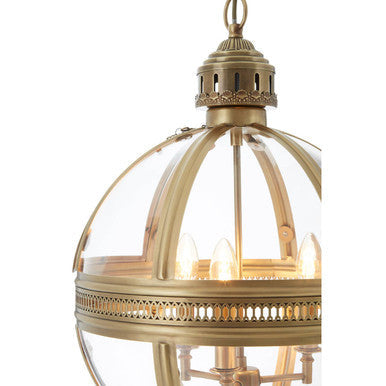 Brass Finish Orb Pendant Light | Hampstead