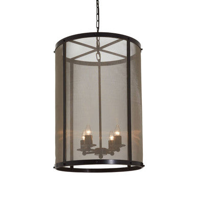 Black Finish Large Pendant Light with Hints of Gold | Hampstead