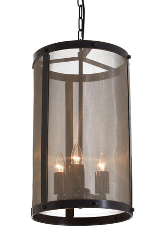 Black Finish Small Pendant Light with Hints of Gold | Hampstead