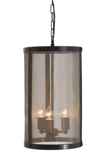 Black Finish Small Pendant Light with Hints of Gold | Hampstead