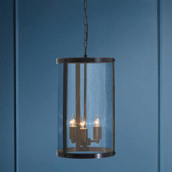 Black Finish Small Pendant Light with Hints of Gold | Hampstead