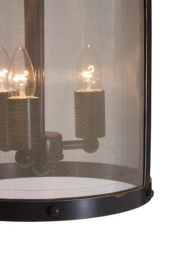Black Finish Small Pendant Light with Hints of Gold | Hampstead