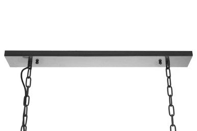 Black Finish Wide Pendant Light with Hints of Gold | Hampstead