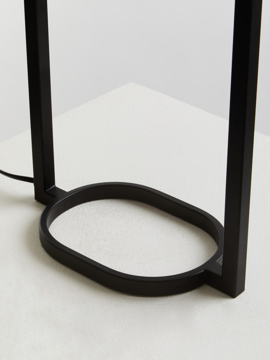 Black Metal Table Lamp with Grey Shade | Lara
