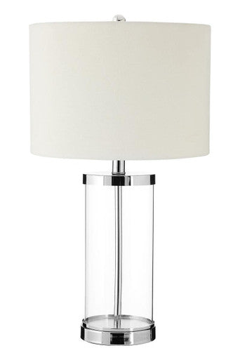 Glass Table Lamp with Cream Shade | Franklyn