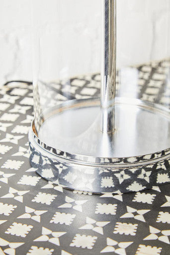 Glass Table Lamp with Cream Shade | Franklyn