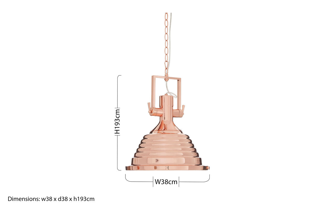 Medium Copper Pendant Light | Lexington