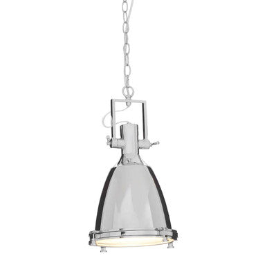 Small Chrome Plain Pendant Light | Lexington